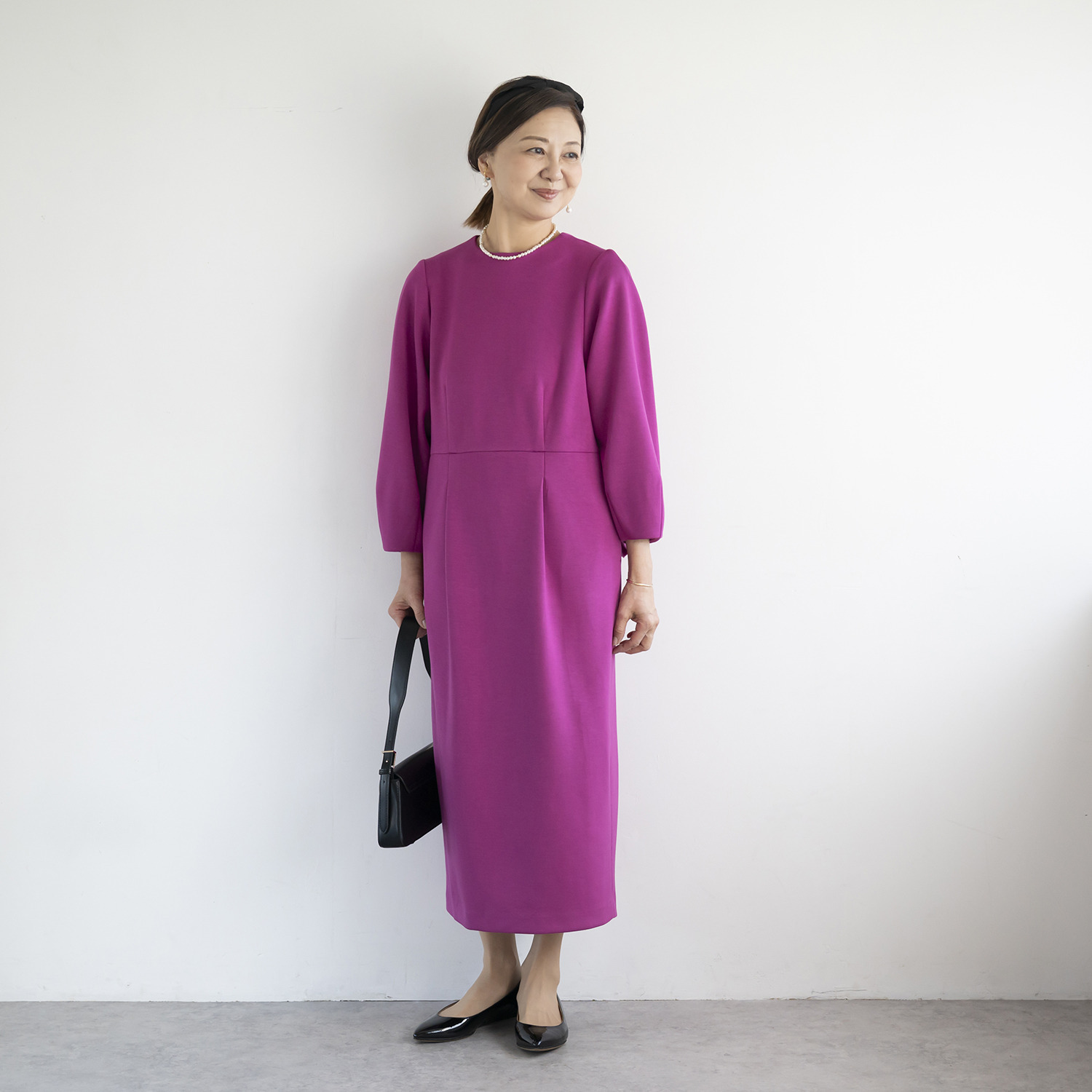 イロプライム 楽ちんきれい見え ナローワンピース