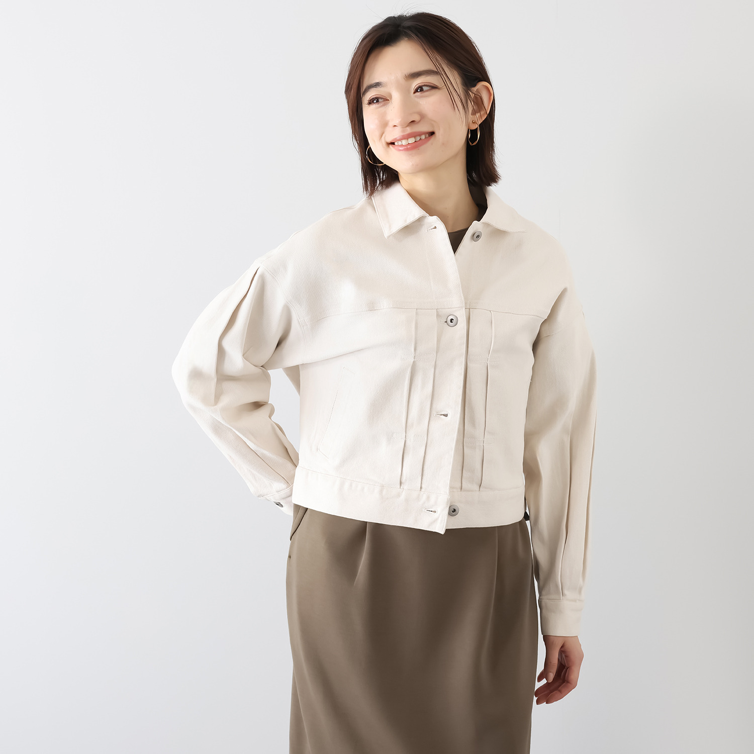 イロプライム 大人の華やか デニムジャケット