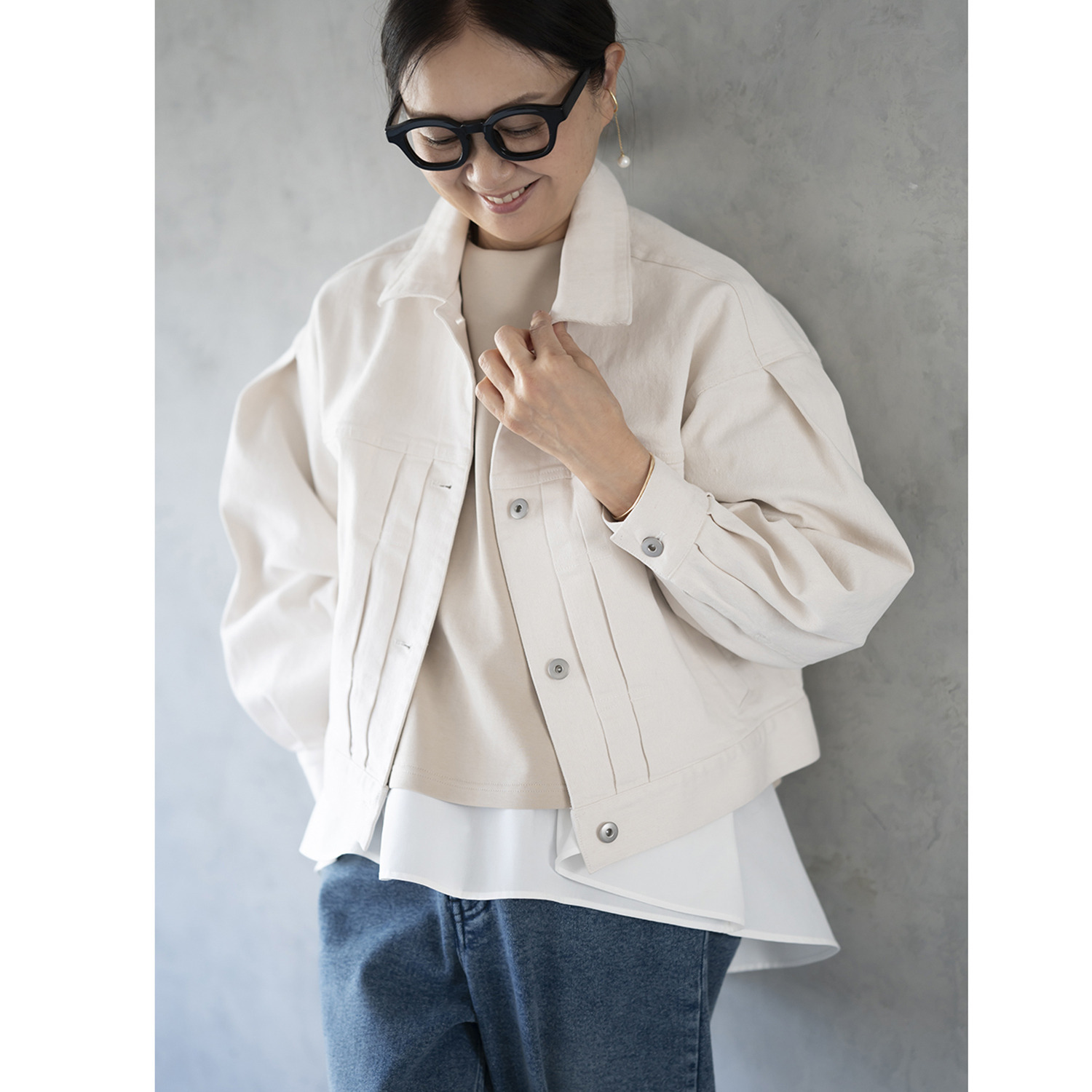 イロプライム 大人の華やか デニムジャケット