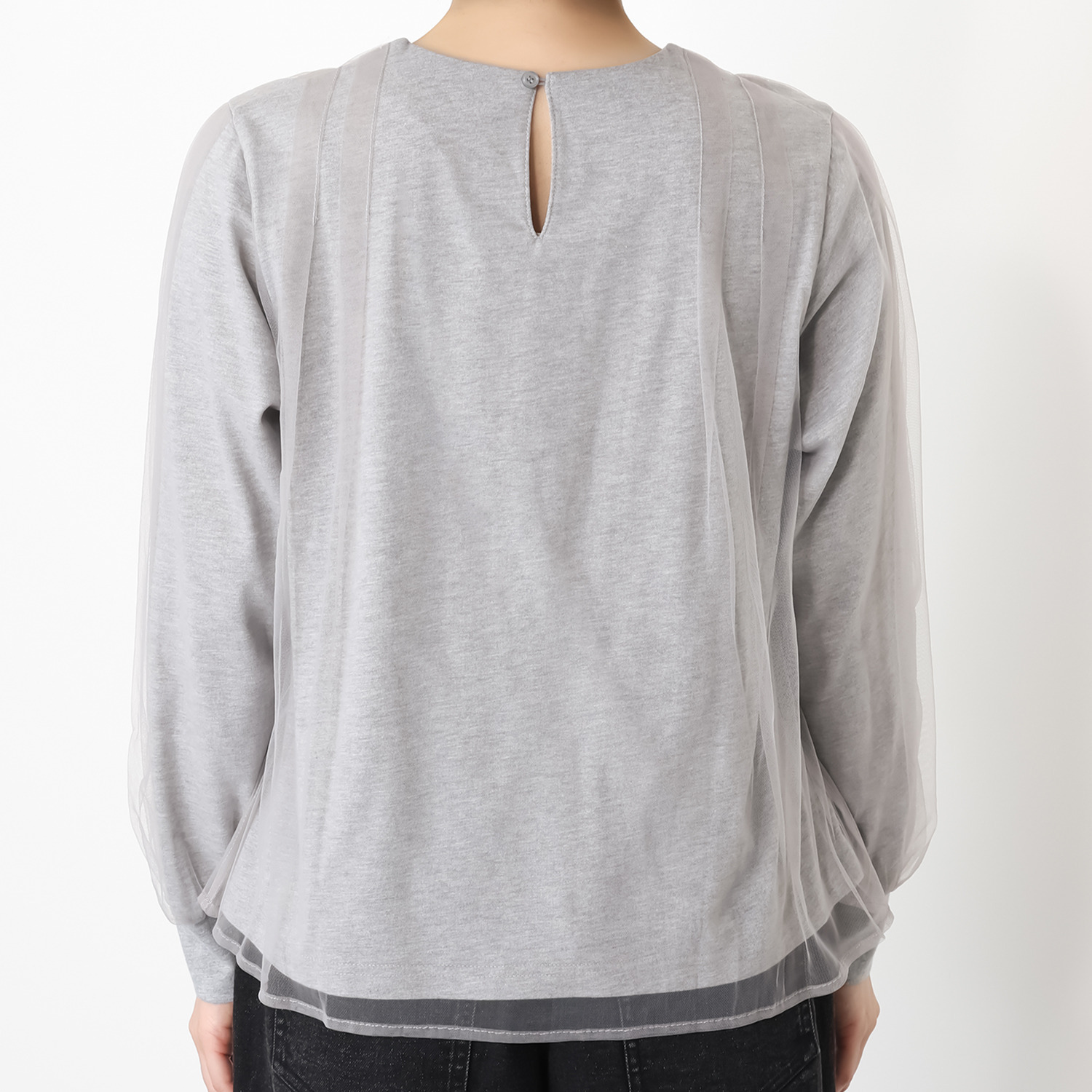 イロプライム 大人のチュール重ね プルオーバー