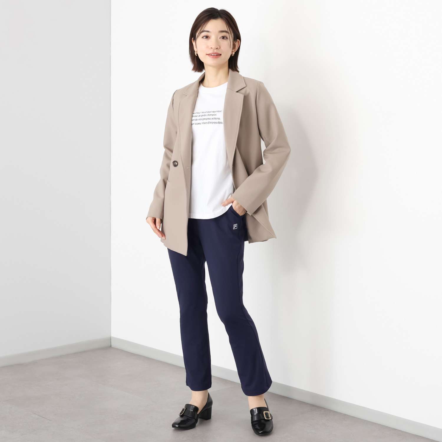 フィラ ＵＶカット・吸水速乾 セミフレアーライン ロングパンツ