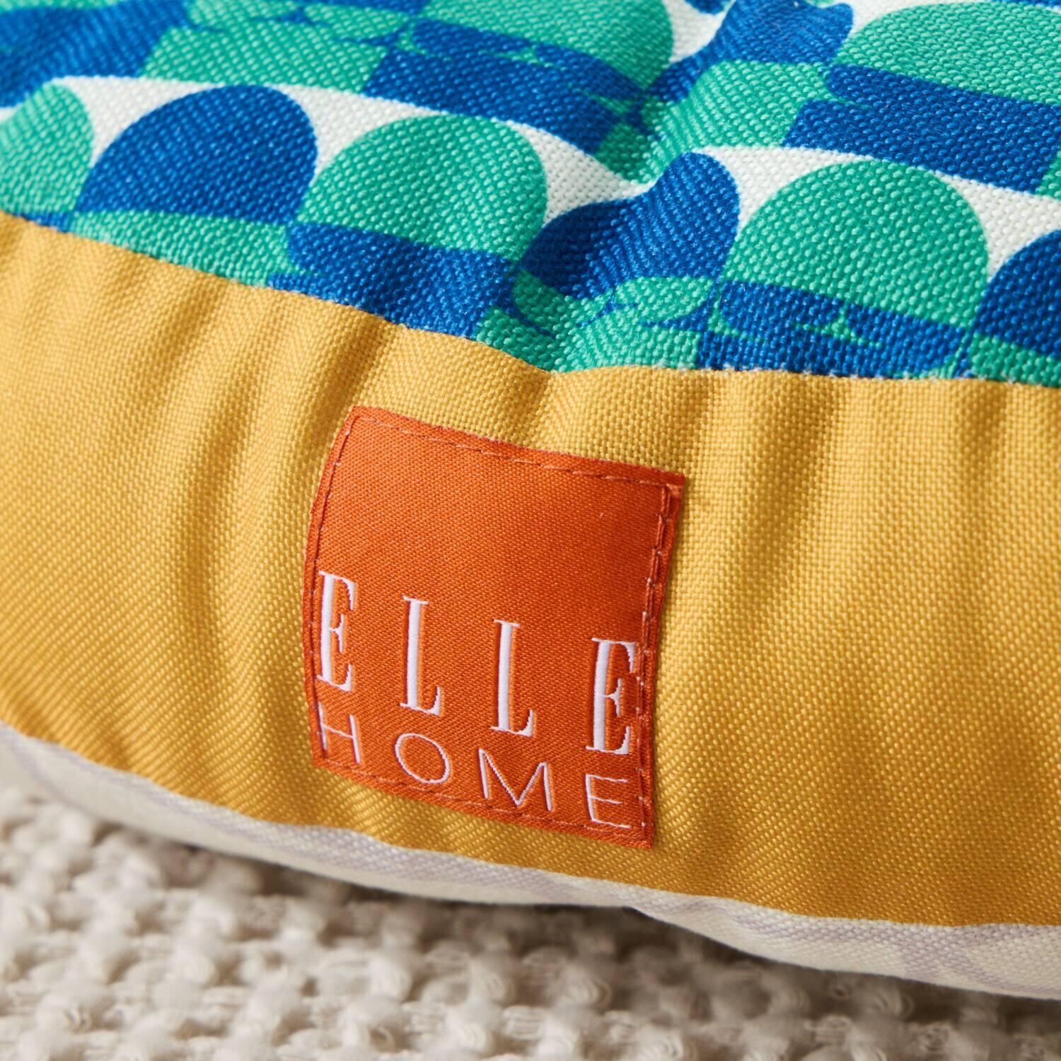 ＥＬＬＥ　ＨＯＭＥ スプリングコレクション リバーシブル ラウンドクッション