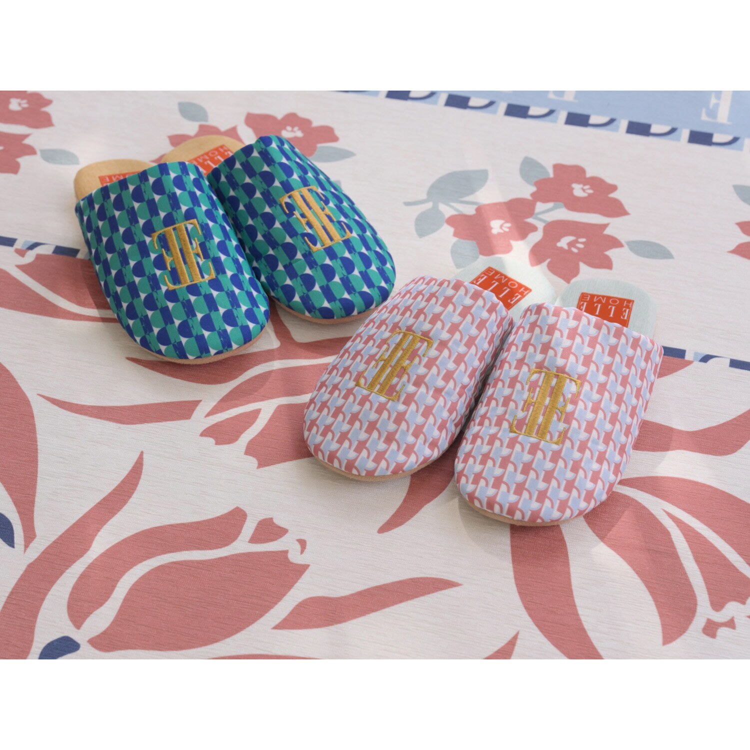 ＥＬＬＥ　ＨＯＭＥ スプリングコレクション スリッパ２足組