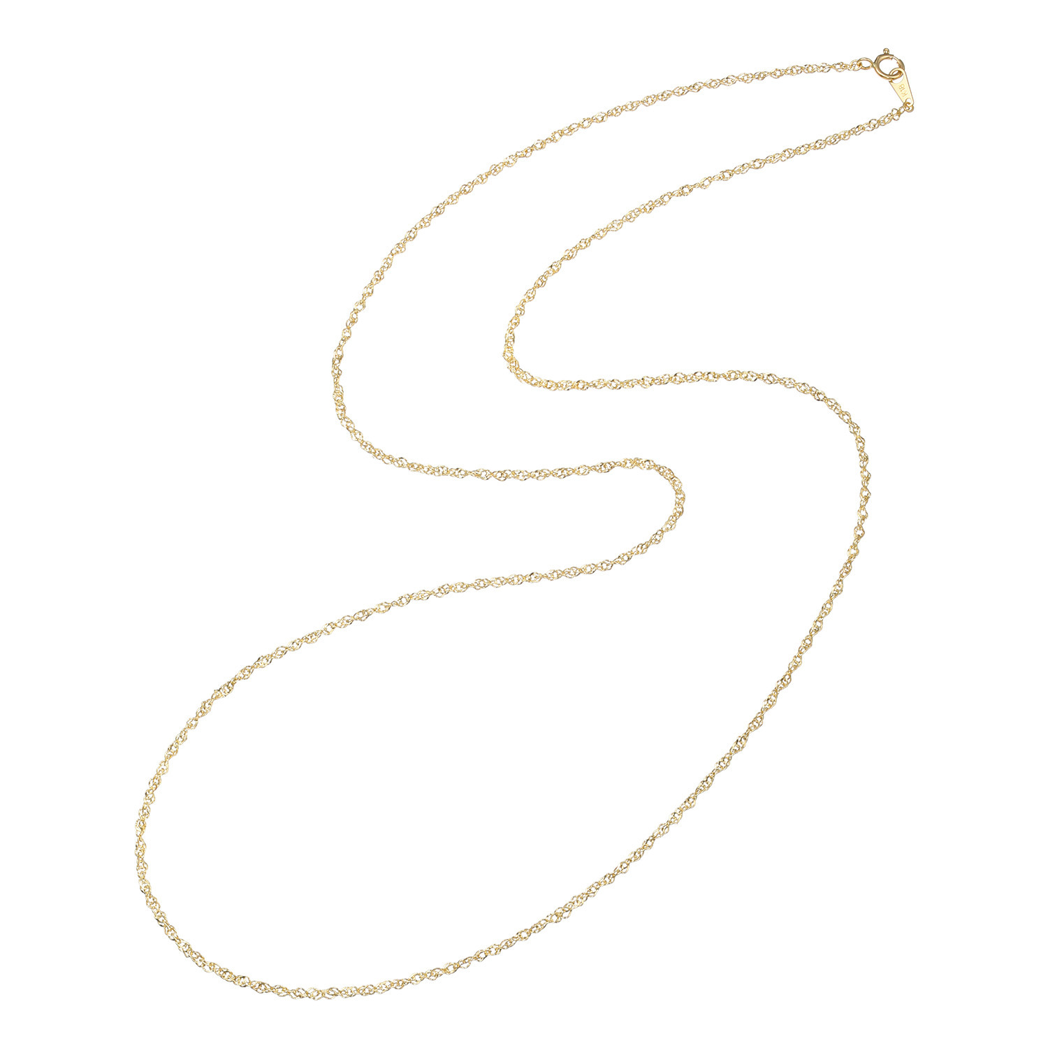 アルテッロ １８Ｋ ツイストライン ロングチェーンネックレス