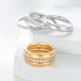 アシエステンレス サージカルステンレス アレンジ自在 リング３本セット