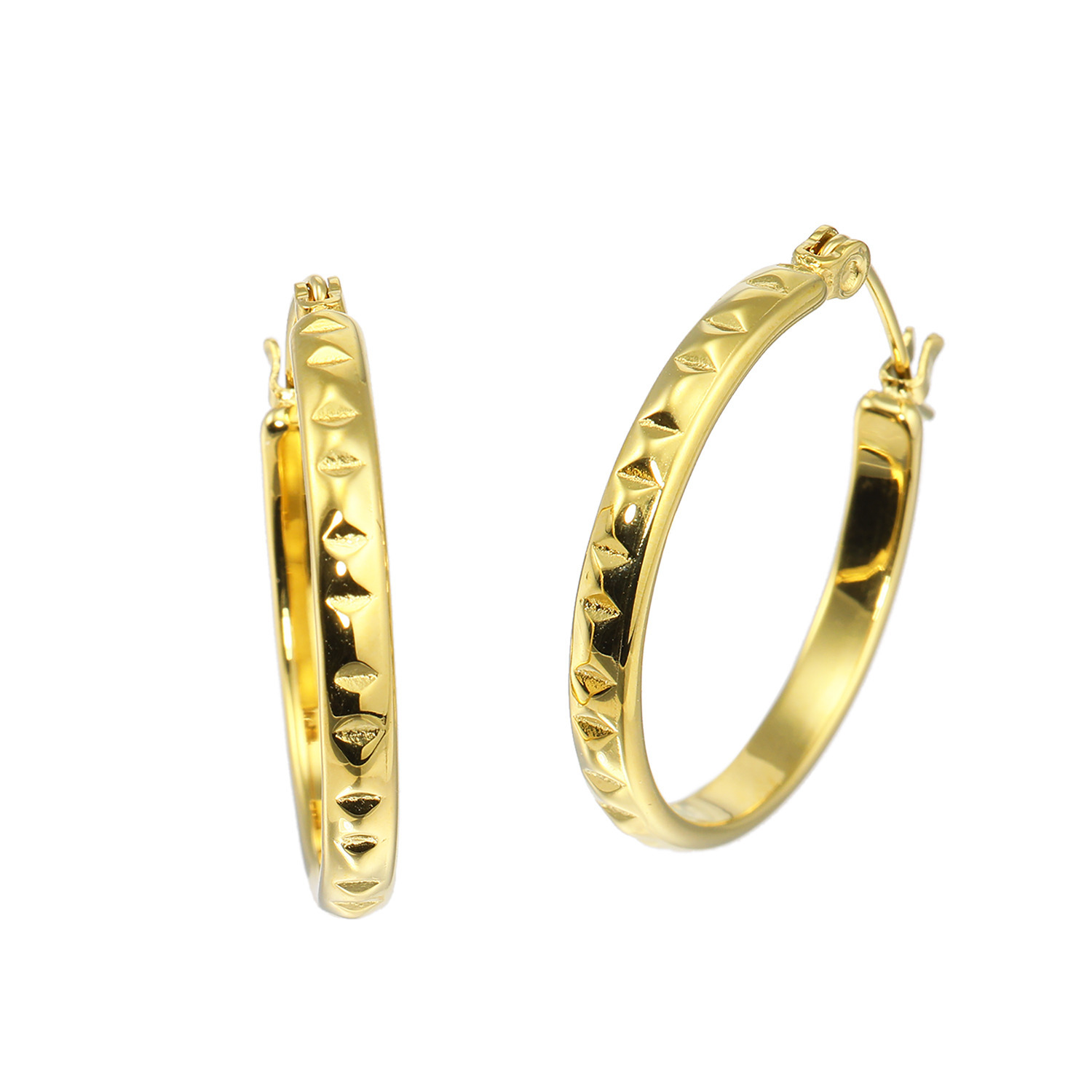 アシエステンレス サージカルステンレス テクスチャーデザイン フープピアス