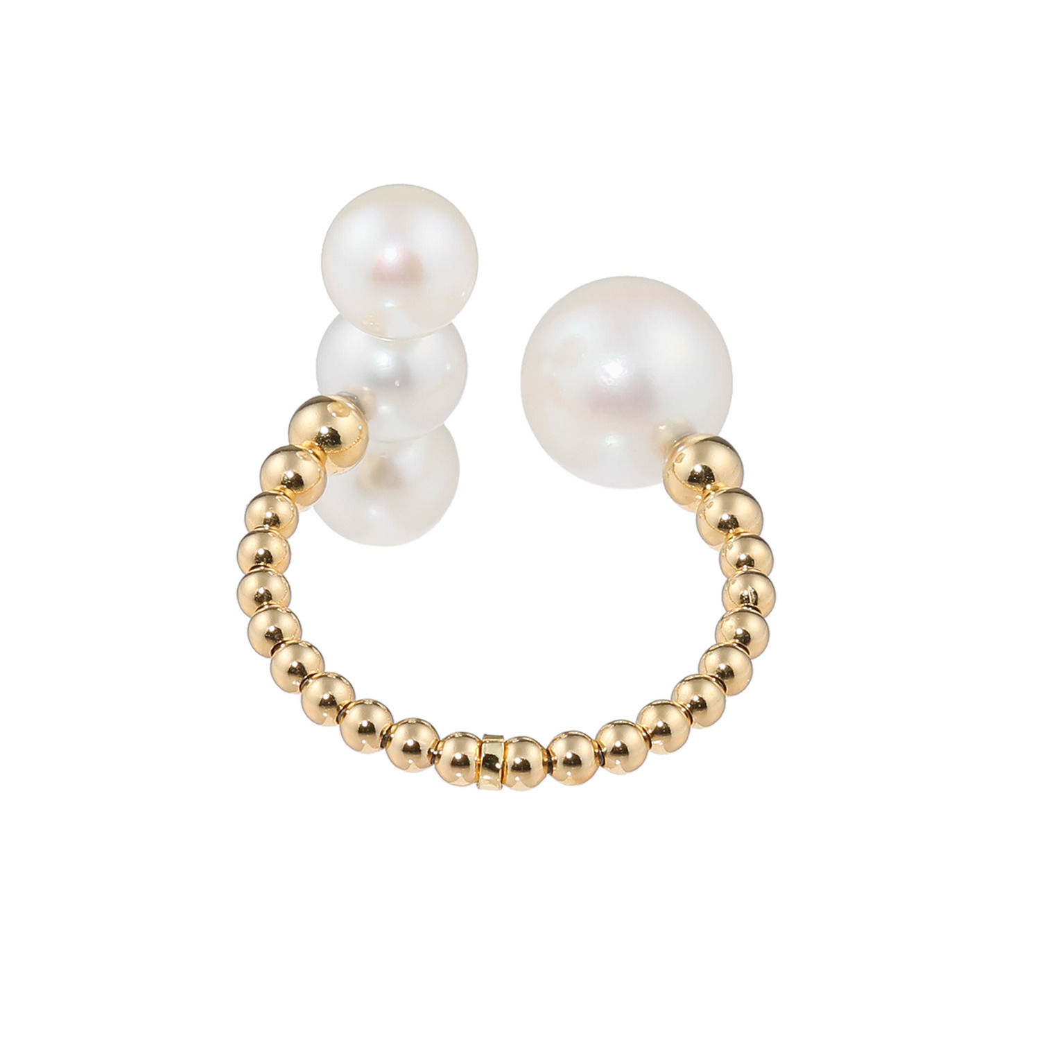 パール　ユリマ １８Ｋ 宇和島産＆国産 無調色越物 アコヤパール フィンガーリング