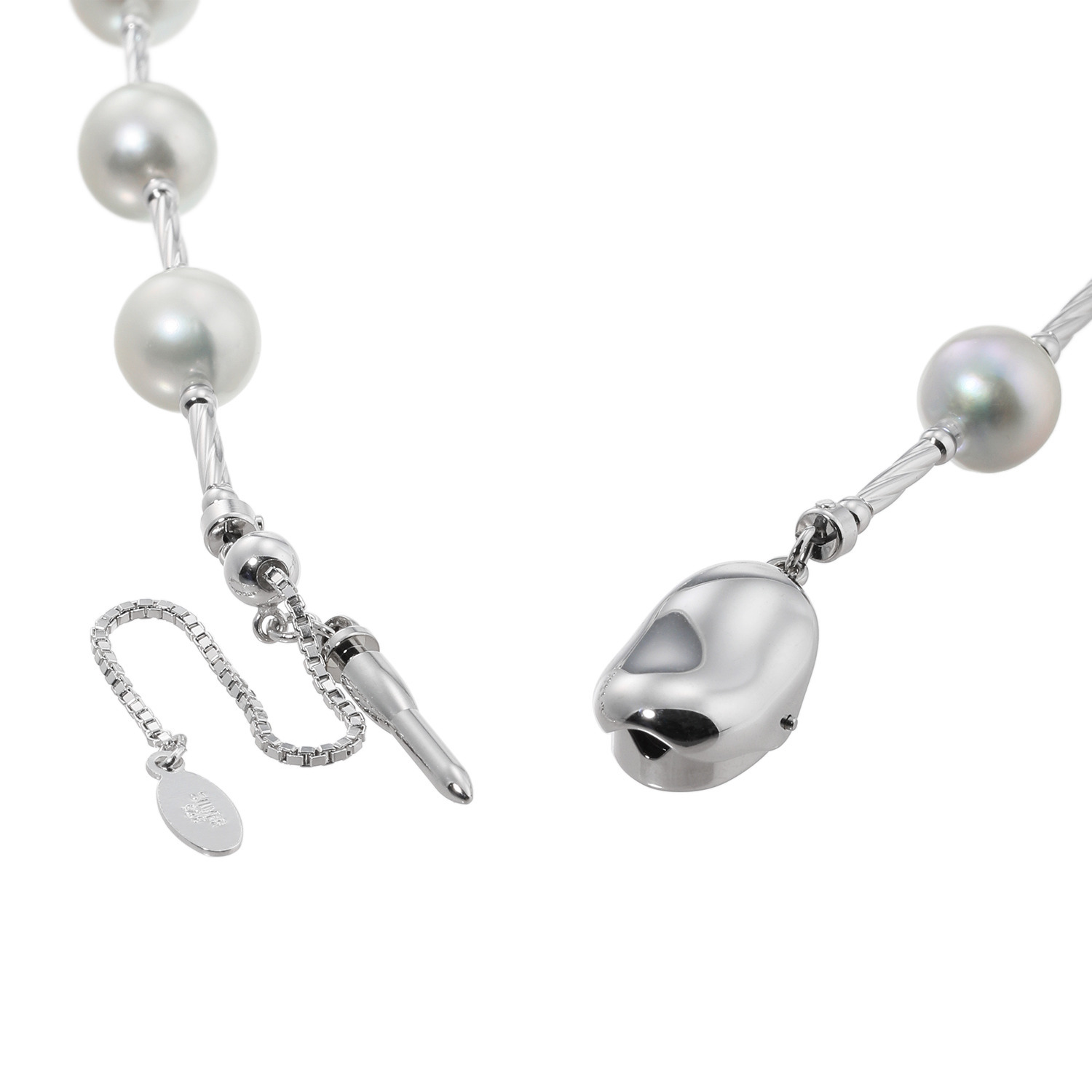 パール　ユリマ 宇和島産 無調色越物 ナチュラルブルー 大玉アコヤパール ステーションネックレス