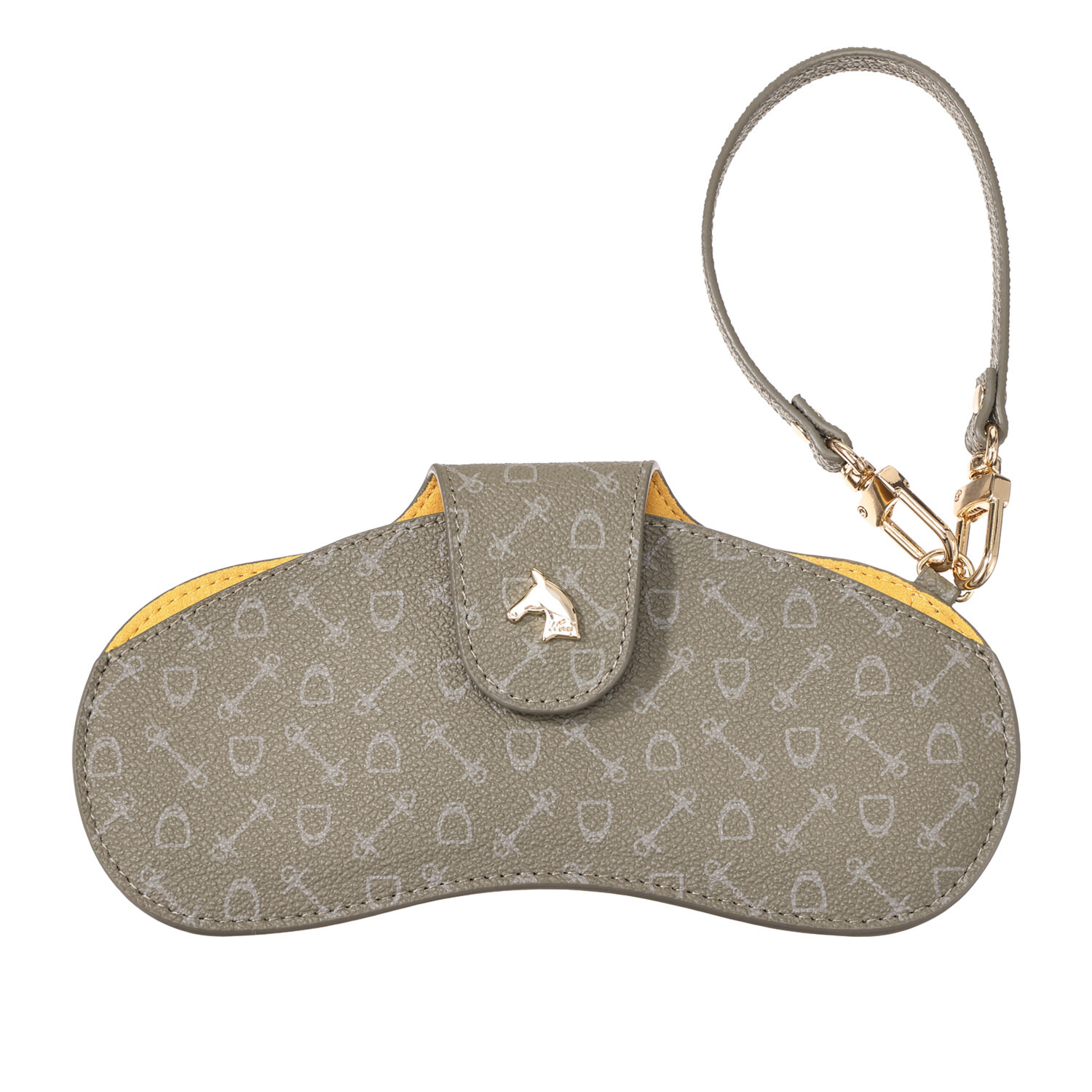 ホワイ “ハーネスプリント” ストラップ付 メガネケース