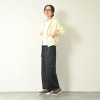 元町ゼラール とろみ＆きれい見えサテン カーゴデザイン 上品ストレートパンツ