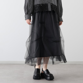 ミミコプラス チュールメッシュ シアーで作る バルーンシルエット ロングスカート