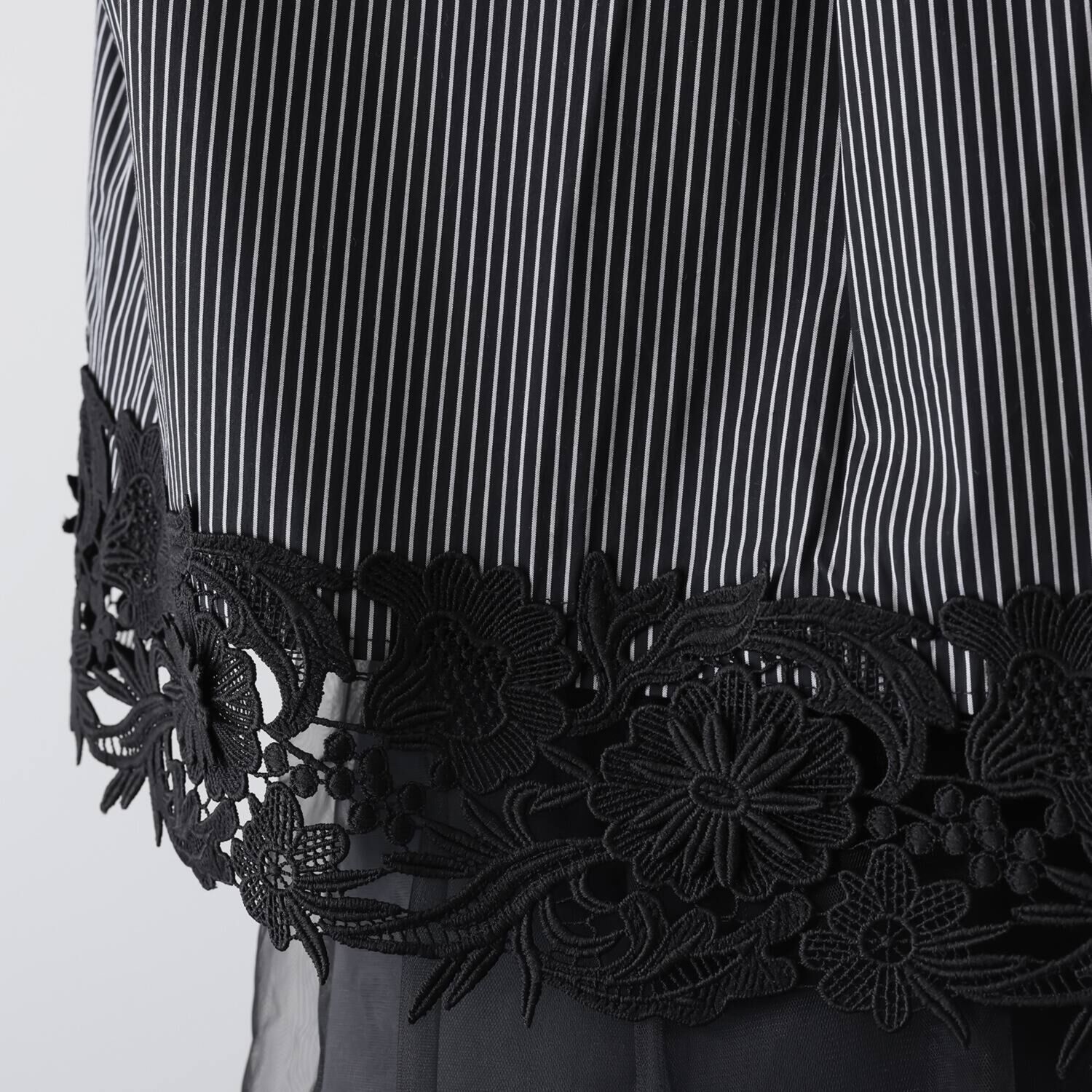 ミミコプラス ケミカルレースが際立つ エレガントモード シャツジャケット