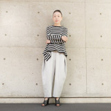 ヒロコ　デシネール ニュースラブデニム 脇タックデザイン ちょこっとモードな バレルシルエットパンツ