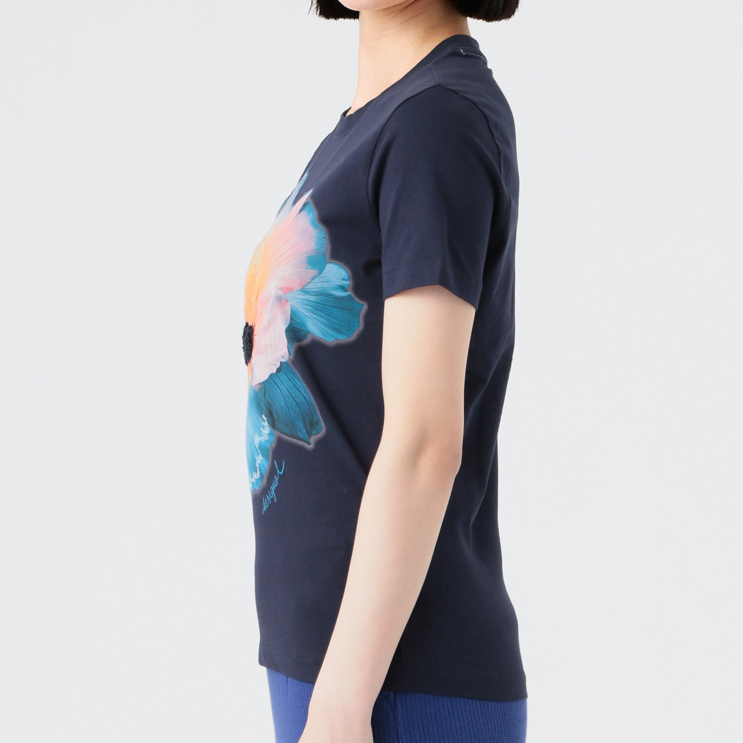 デシグアル ビッグフラワープリント Ｔシャツ