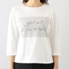 ウノ・ウノ・ドゥーエ 七分袖 モティーフロゴＴシャツ
