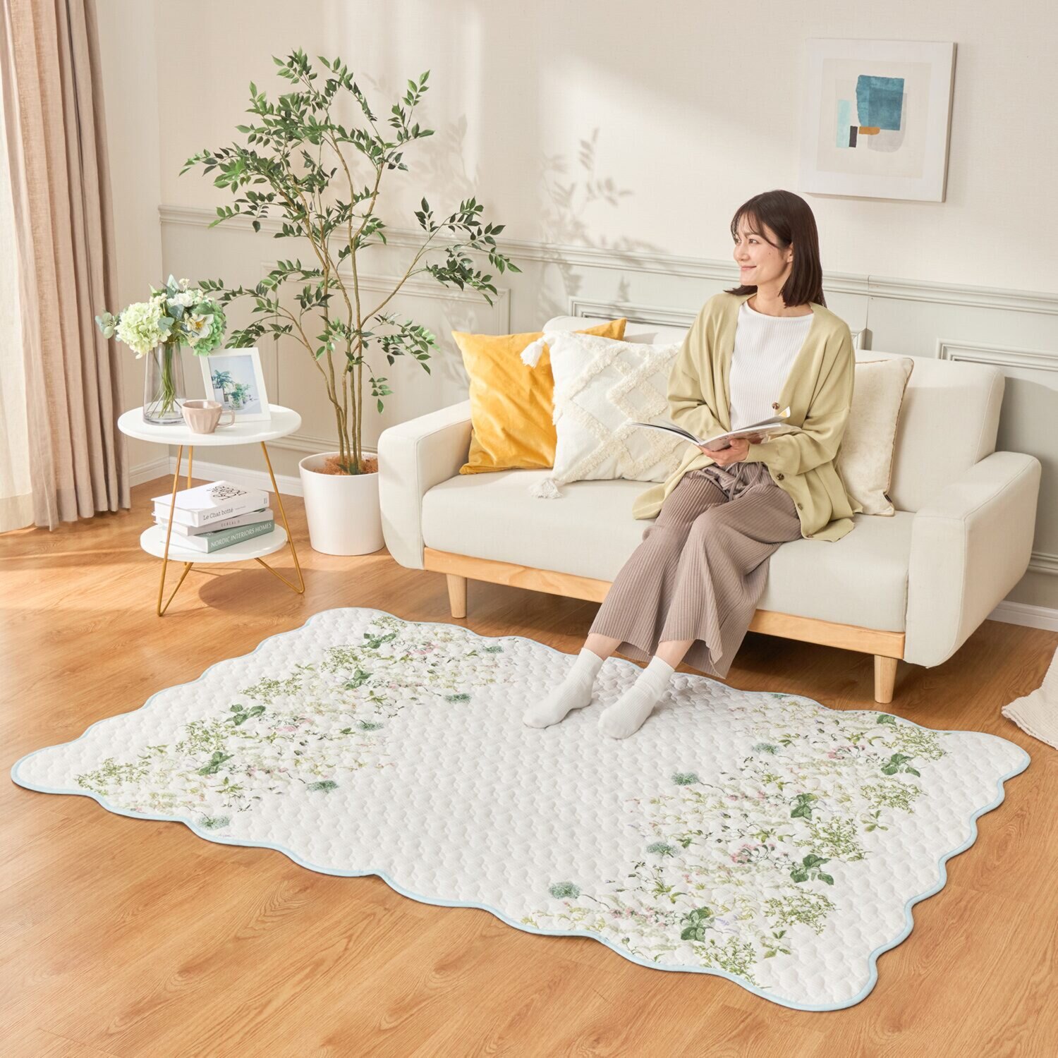 大津毛織 綿混やわらかリップル リバーシブルマルチカバー ＜スペース＞