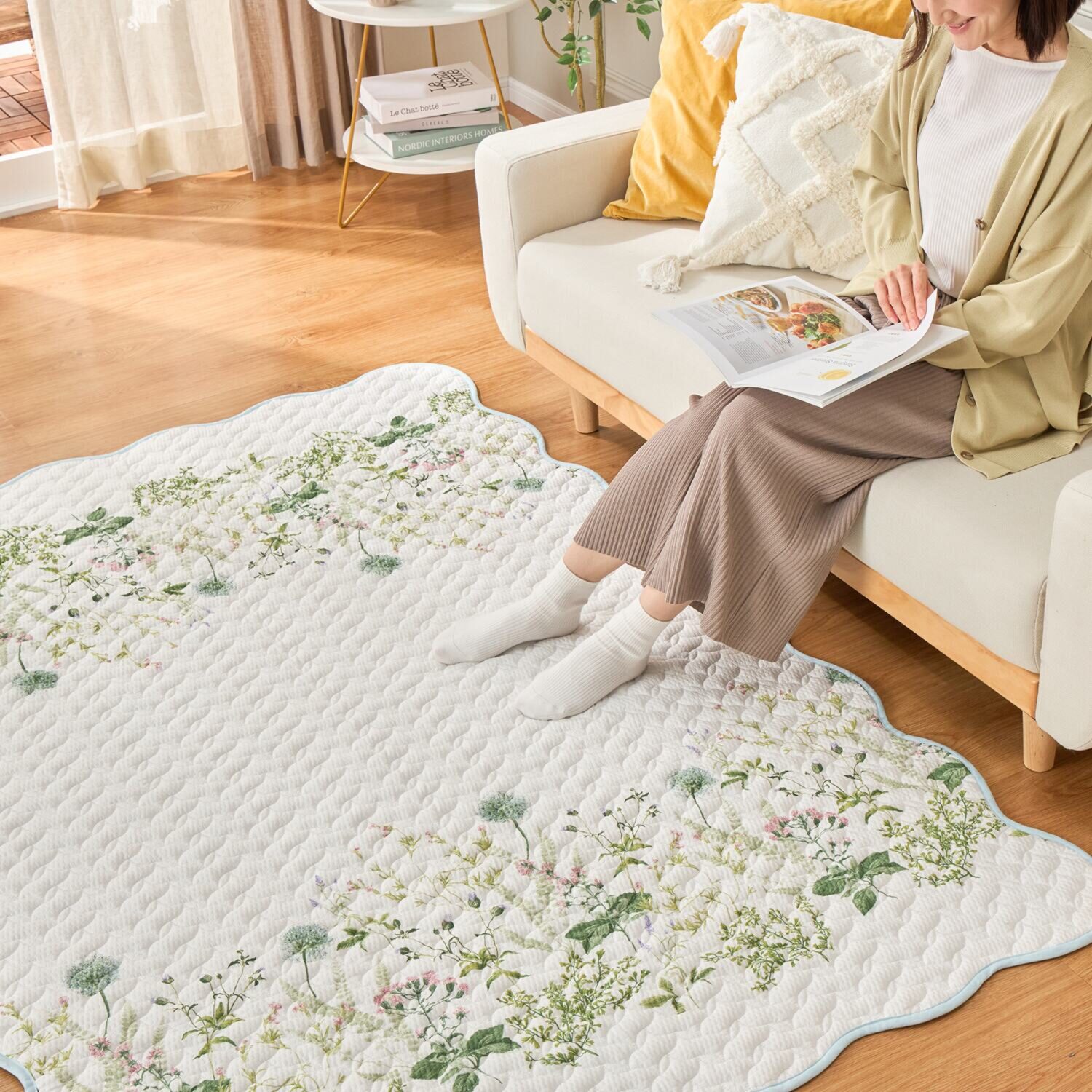 大津毛織 綿混やわらかリップル リバーシブルマルチカバー ＜スペース＞