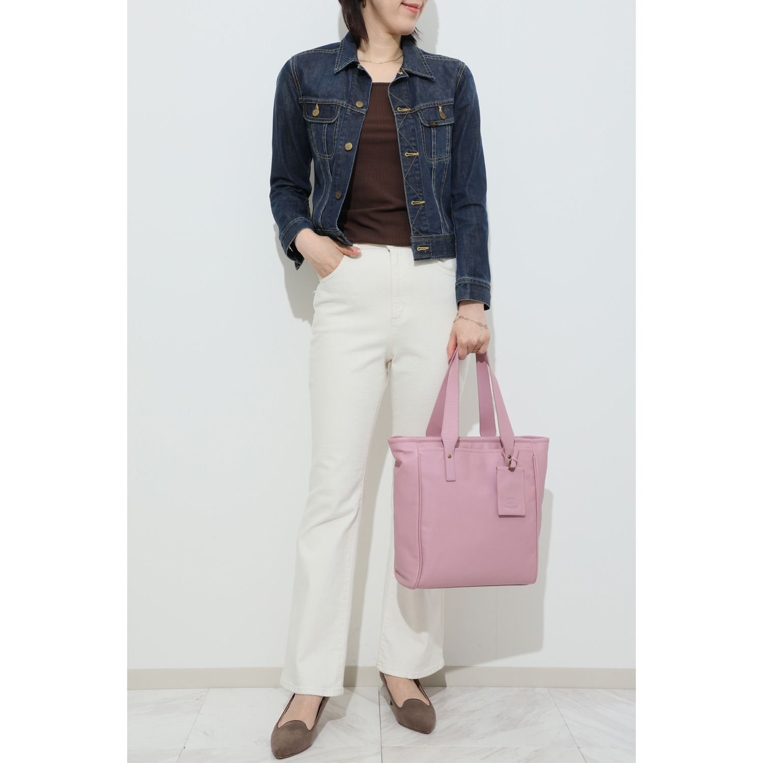 マイレ パスケース付 はっ水ソフトカーフレザー トートバッグ