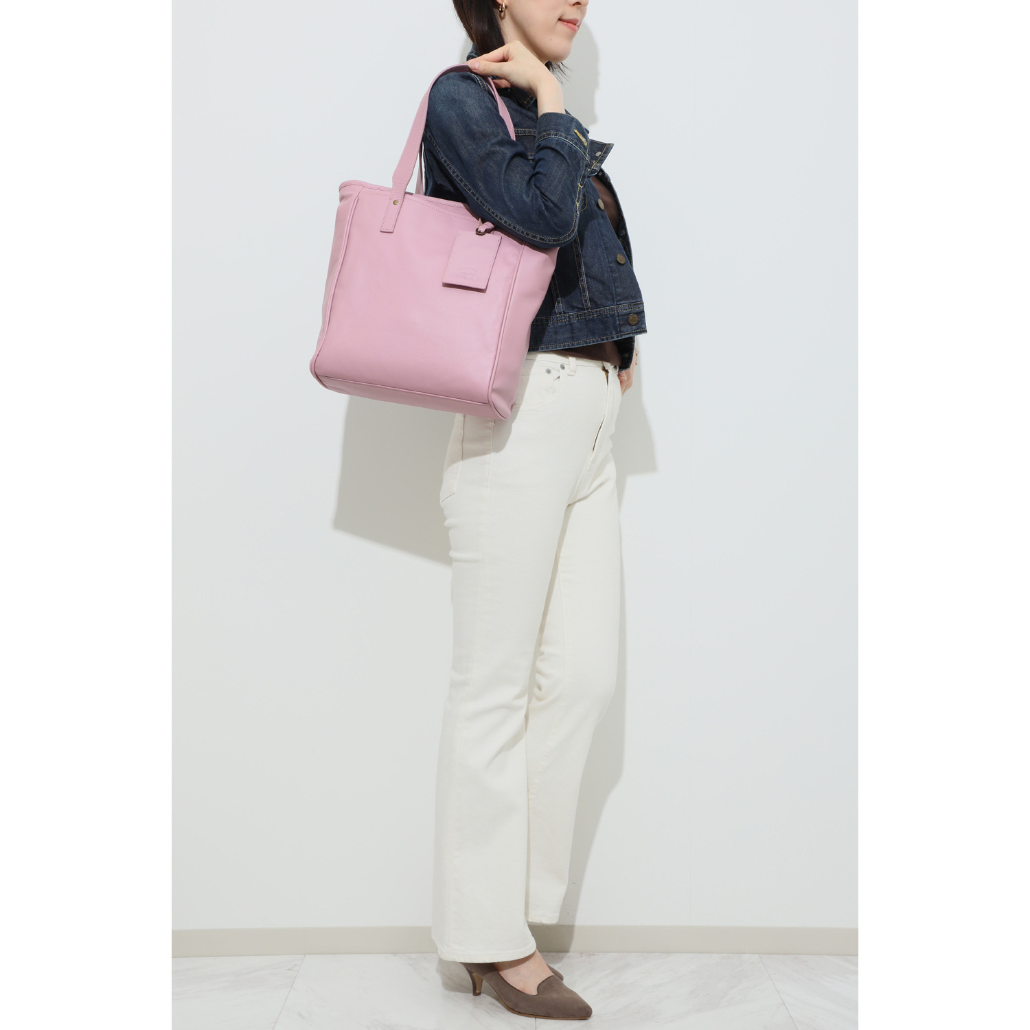 マイレ パスケース付 はっ水ソフトカーフレザー トートバッグ