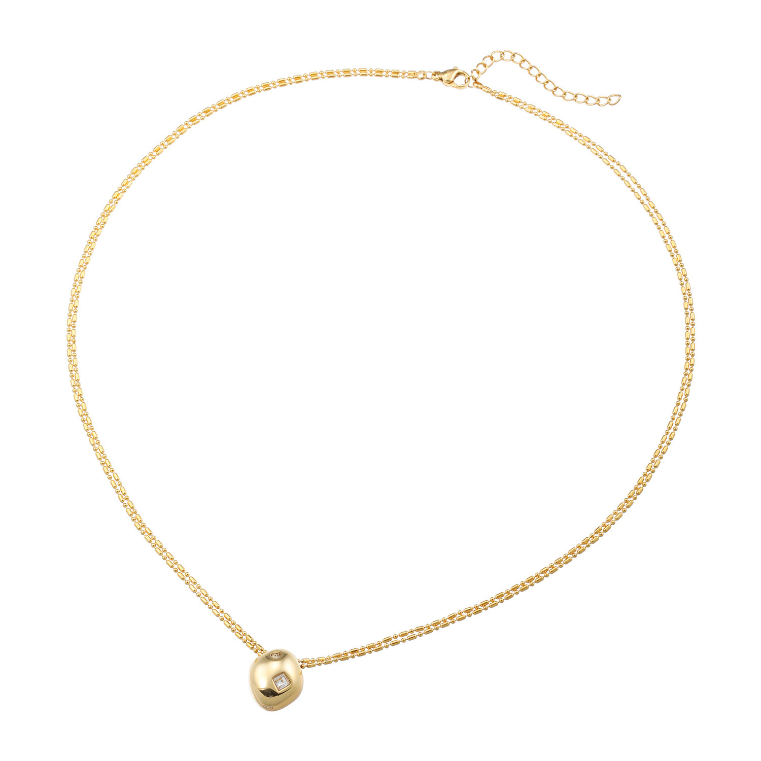 ラフィナリスタ サージカルステンレス ２連シリンダー ボールチェーン リバーシブルペンダント