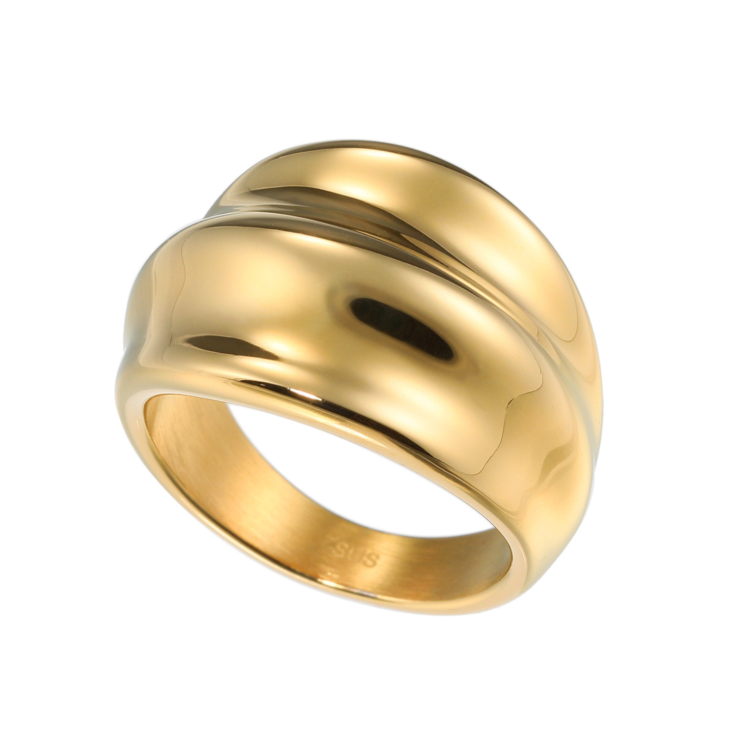 ラフィナリスタ サージカルステンレス ウェーブデザイン ボリュームリング