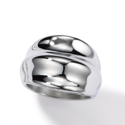 ラフィナリスタ サージカルステンレス ウェーブデザイン ボリュームリング