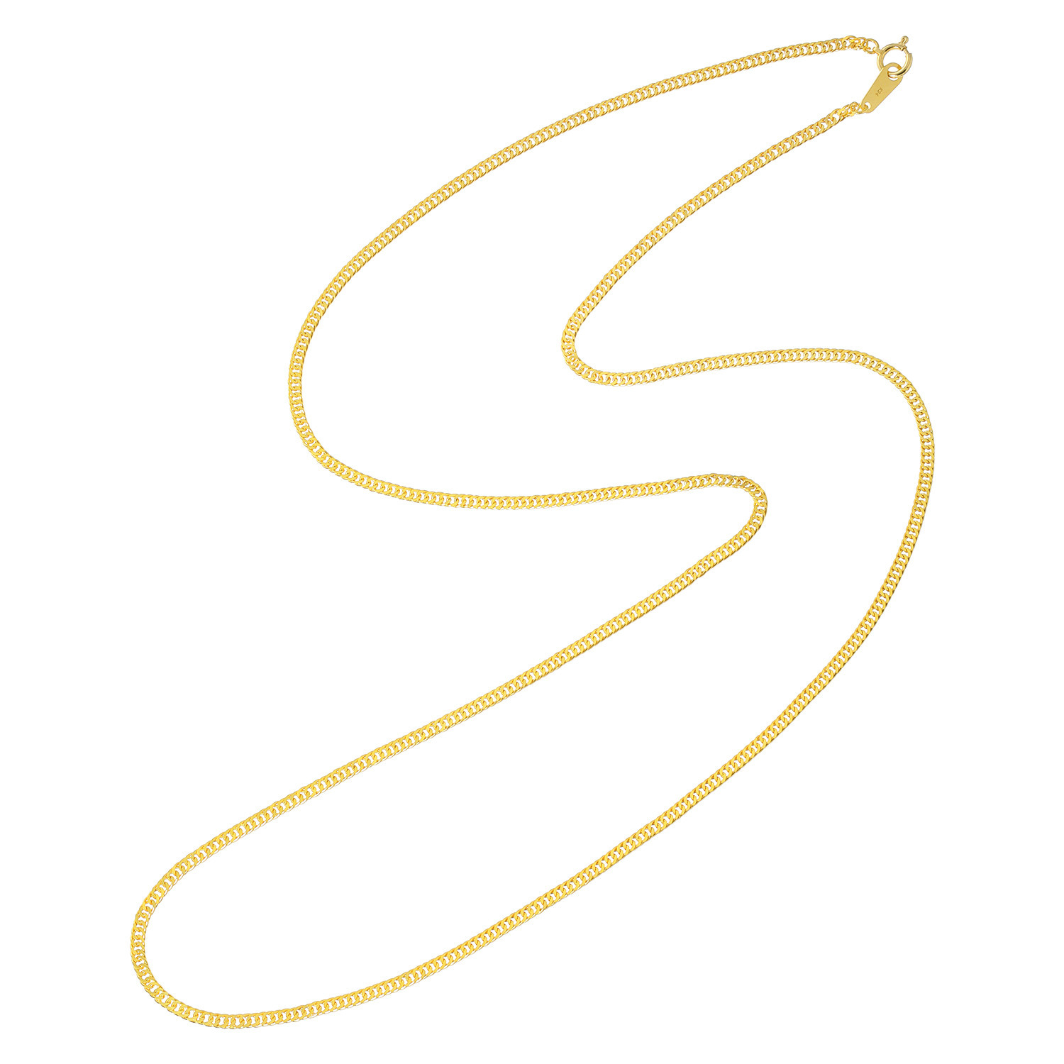 祈平 純金　９．５ｇＵＰ ２面ダブル プレミアムワイド 喜平チェーン ロングネックレス