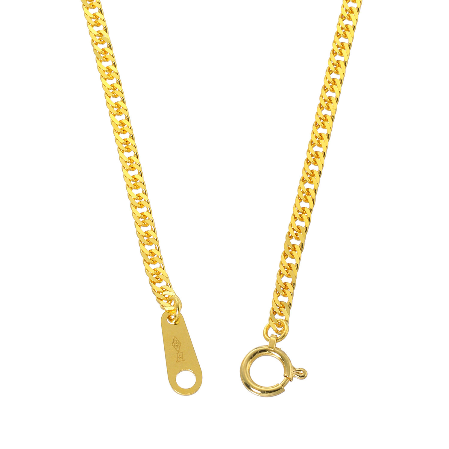 祈平 純金　９．５ｇＵＰ ２面ダブル プレミアムワイド 喜平チェーン ロングネックレス