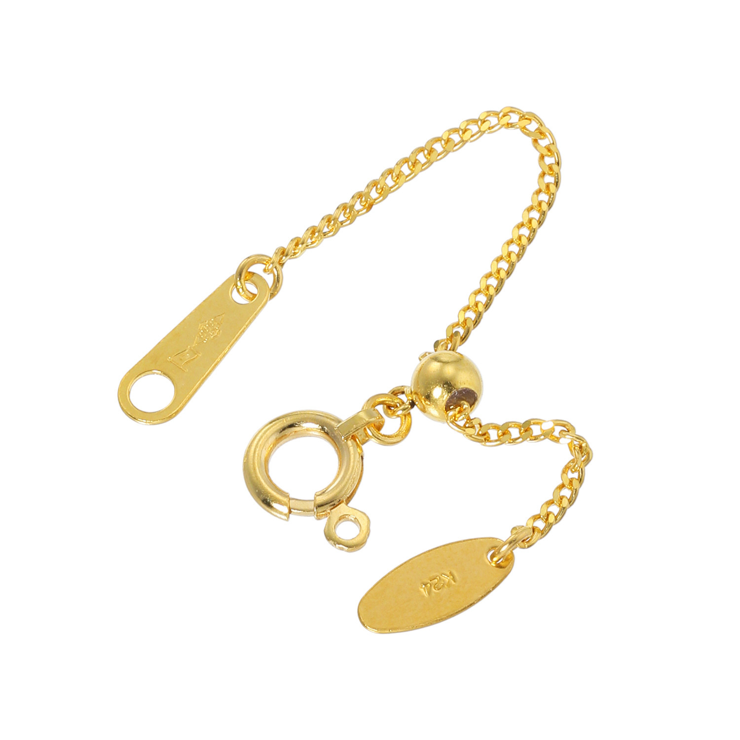 祈平 純金 スライド喜平チェーン アジャスター