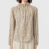 スタイル・ラヴィー ドットプリント スタンドカラー ブラウス
