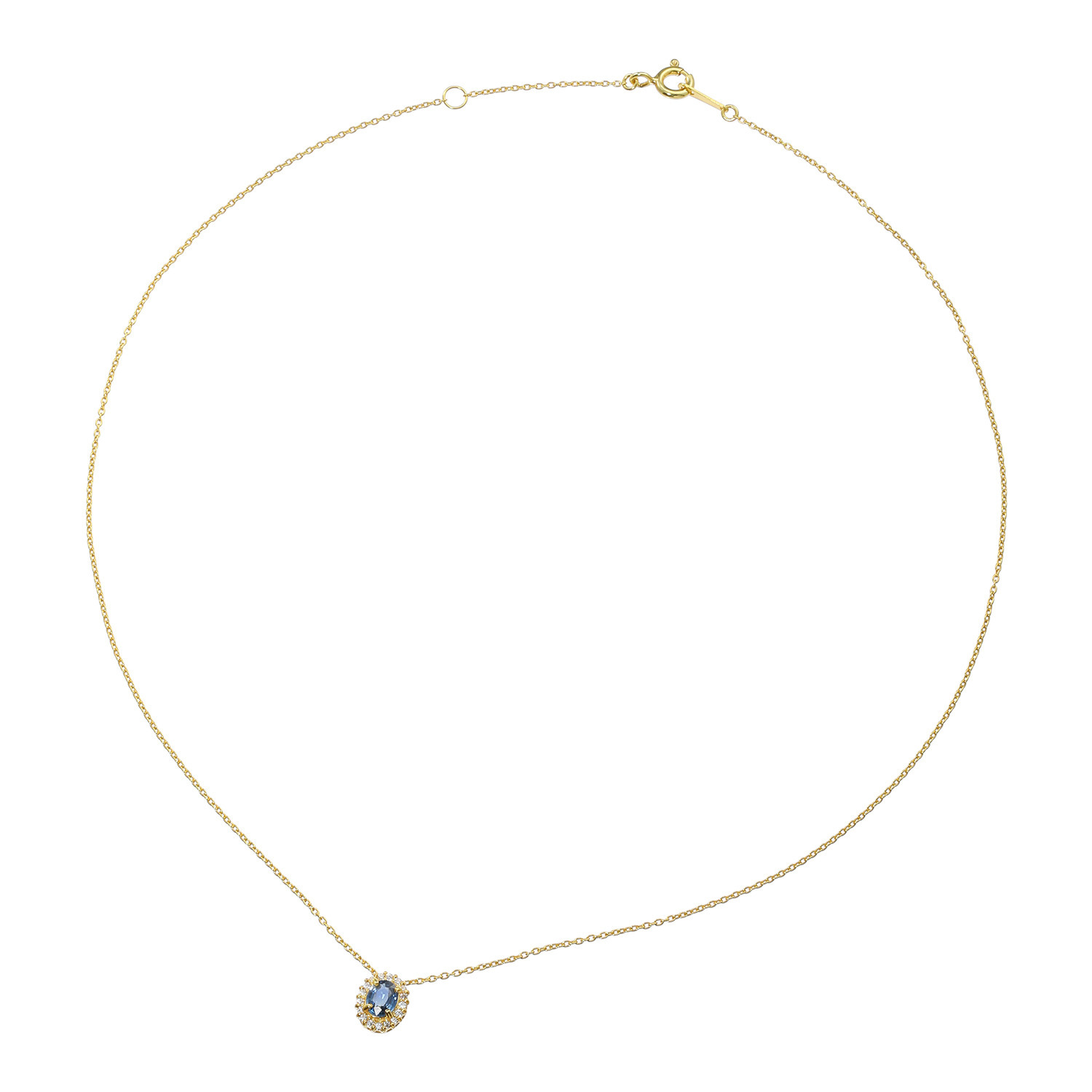 カレイドスコピオ シルバー サファイア＆ＣＺ 取り巻きデザイン ネックレス