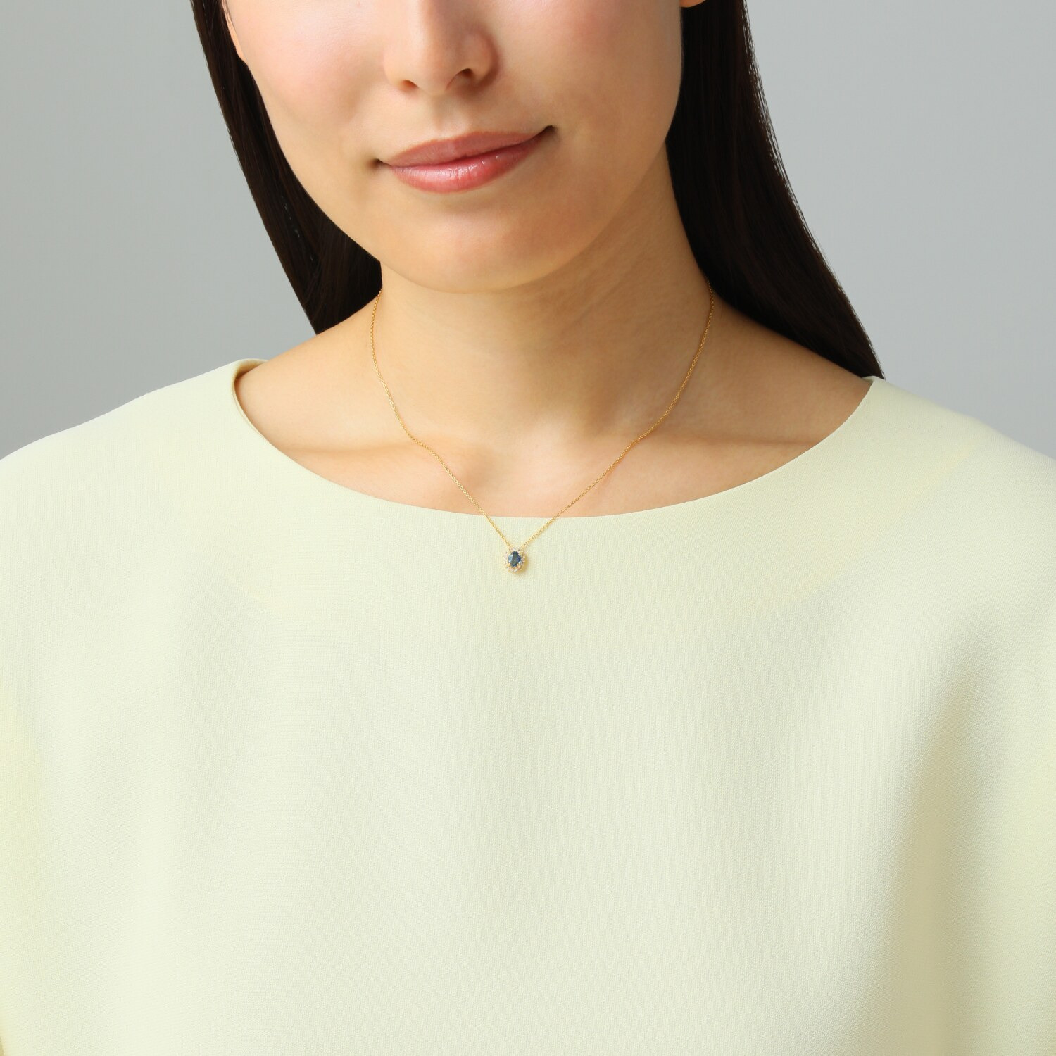 カレイドスコピオ シルバー サファイア＆ＣＺ 取り巻きデザイン ネックレス