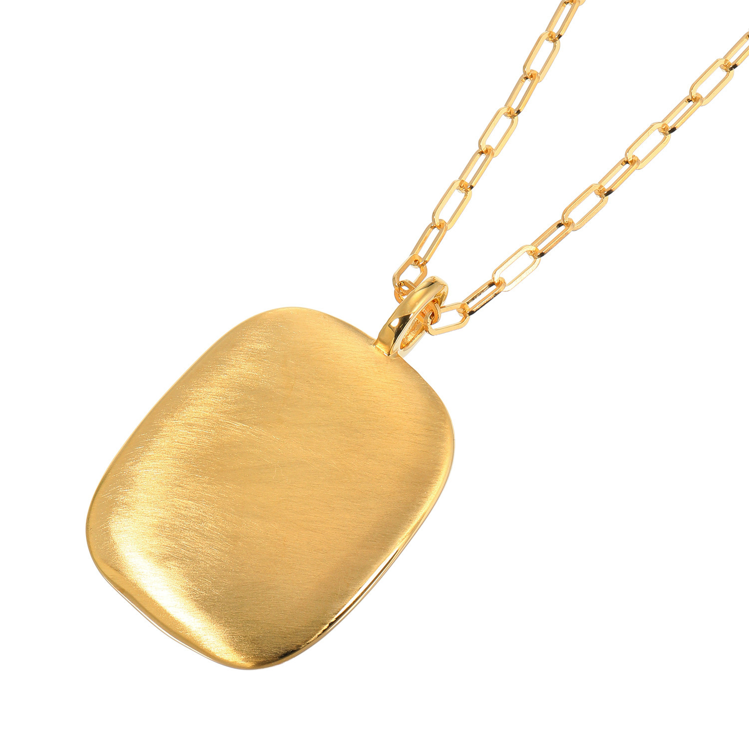 ジュンコ　シマダ シルバー スクエアデザイン ボリュームペンダント