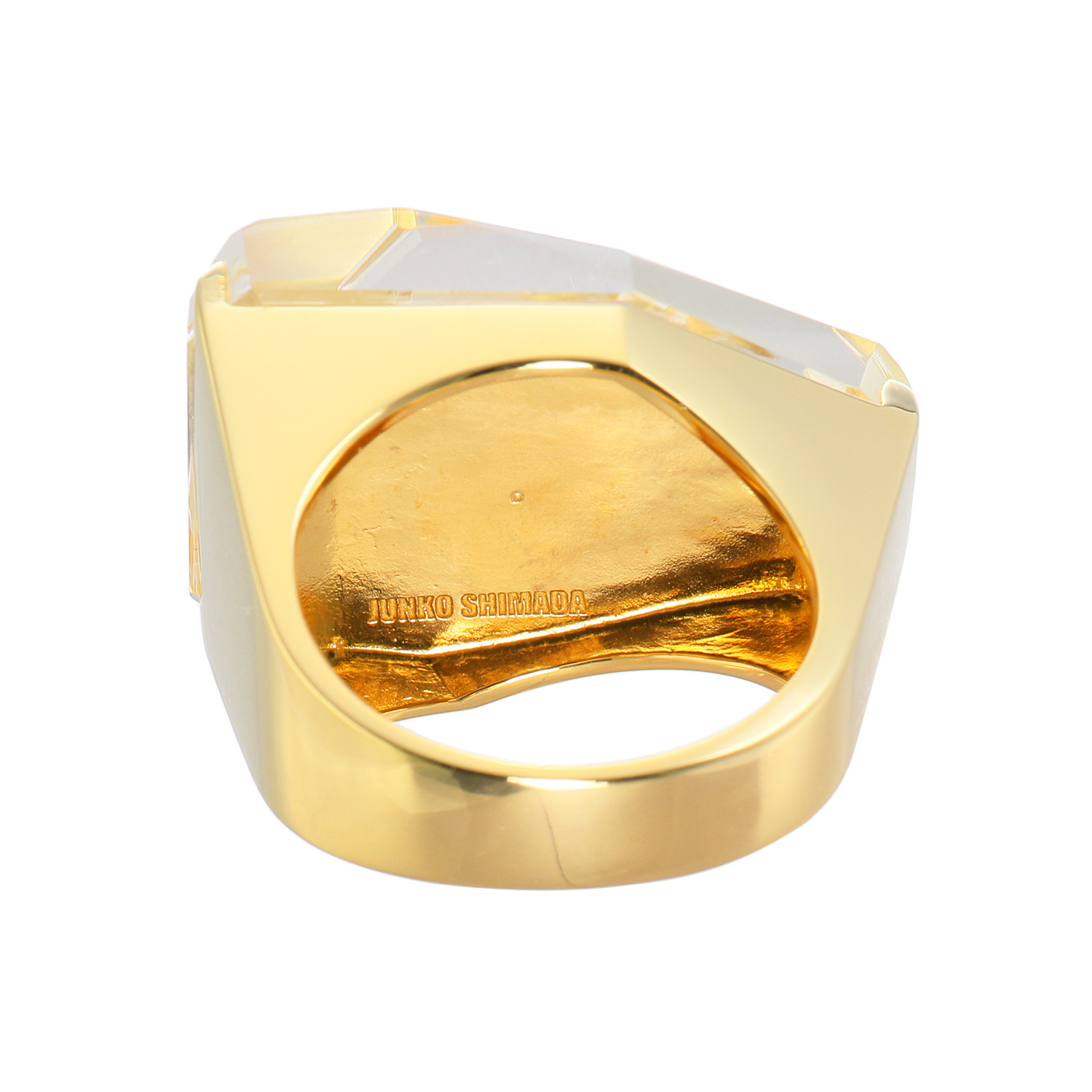 ジュンコ　シマダ シルバー 天然水晶 ボリュームリング