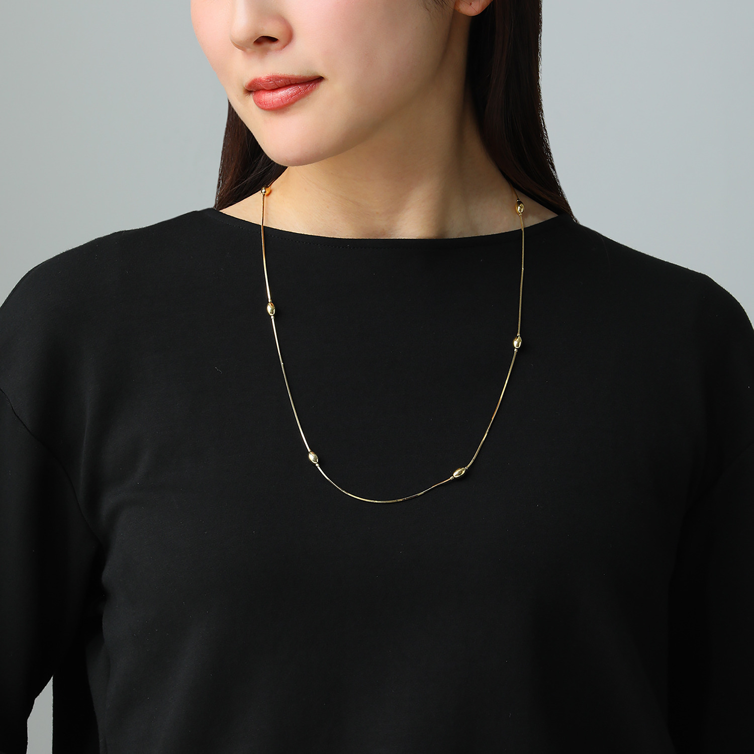 アルジェント イタリアーノ シルバー デザインロングネックレス