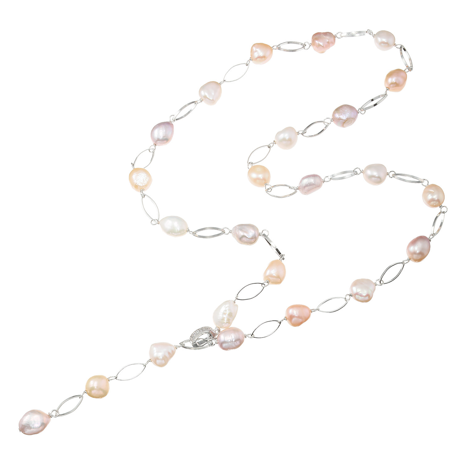 ペレフェリーク 淡水パール マーキスパーツ ステーション ロングネックレス