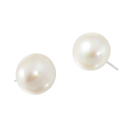 ペレフェリーク シルバー １２ｍｍＵＰ ボリューム淡水パール スタッドピアス