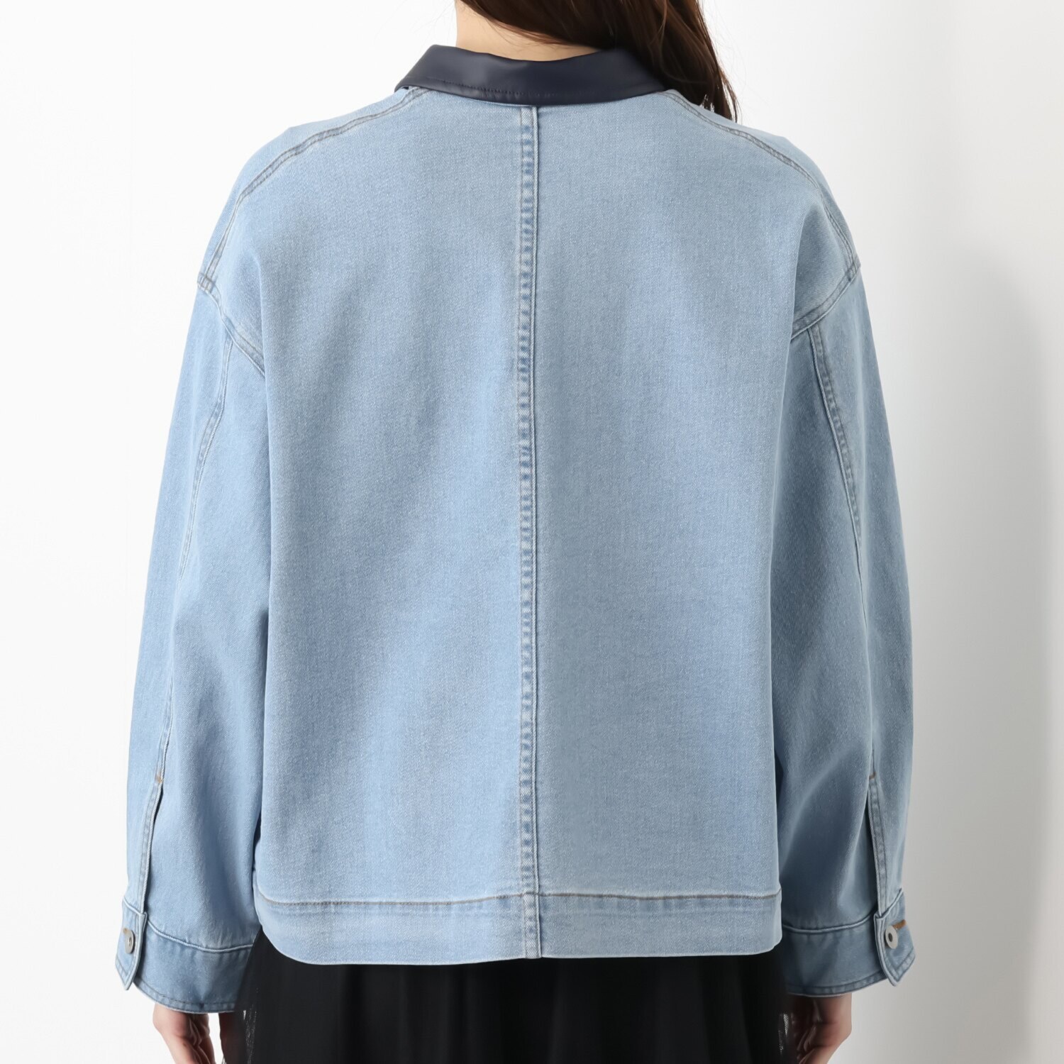 エーエフコンフィ 襟アクセント ライトデニムジャケット
