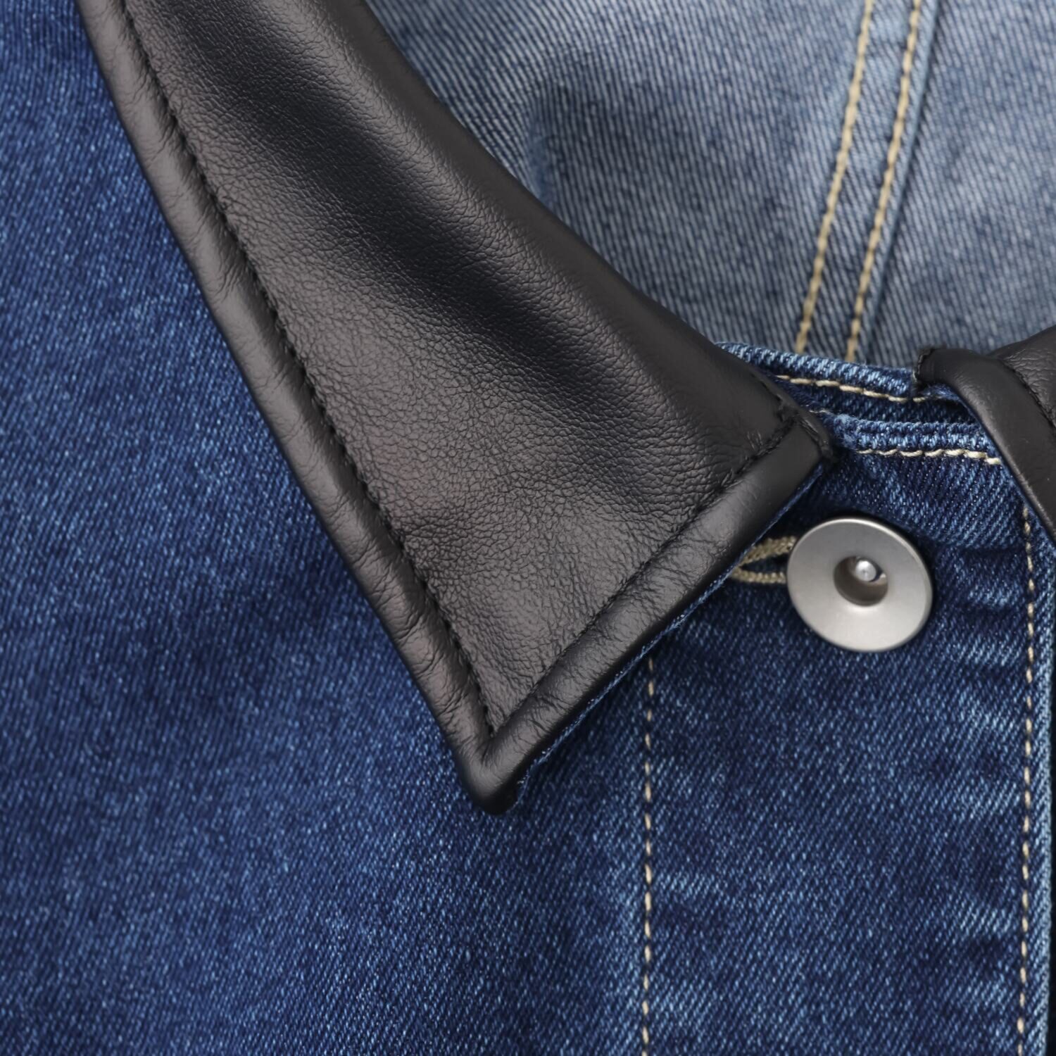 エーエフコンフィ 襟アクセント ライトデニムジャケット