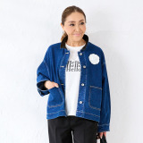 エーエフコンフィ 襟アクセント ライトデニム...