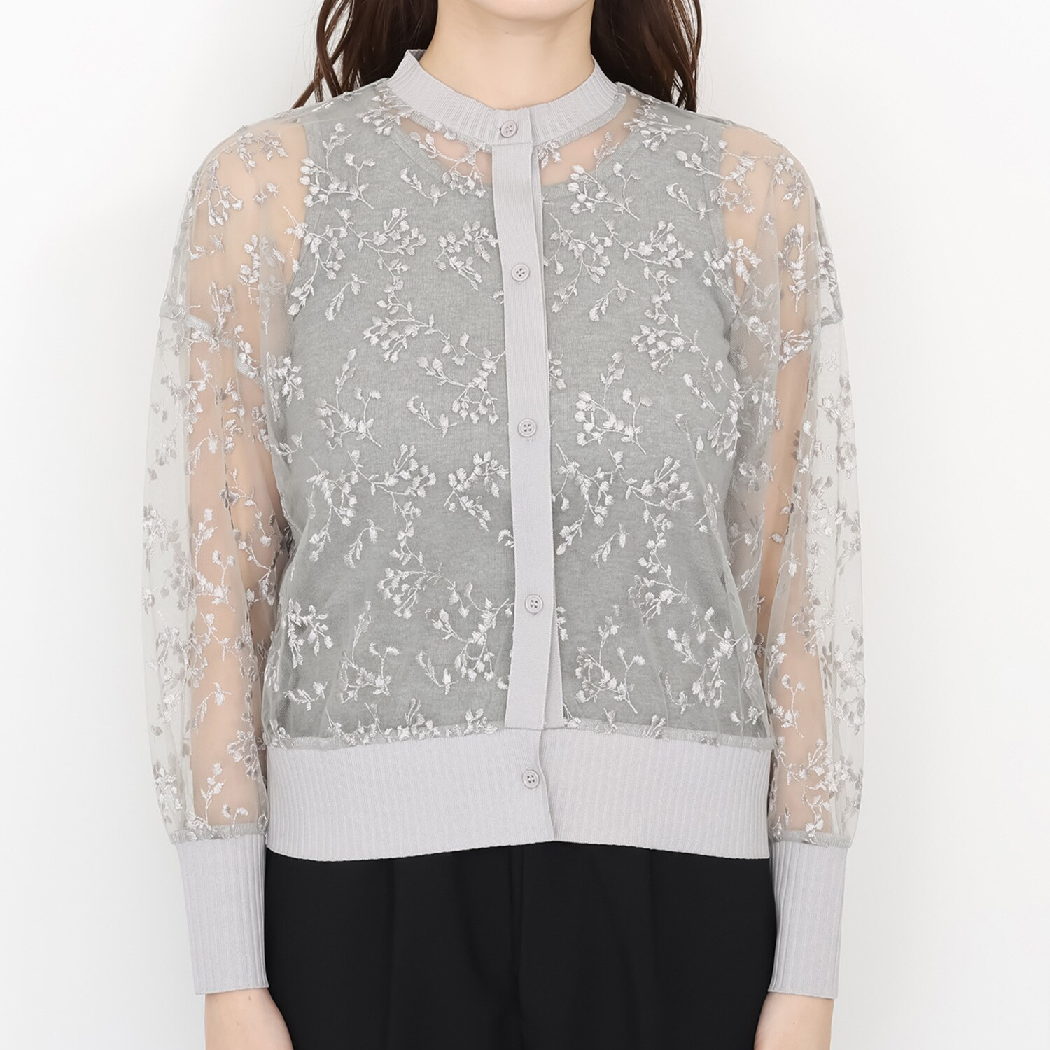 エーエフコンフィ シアーレース カーディガン