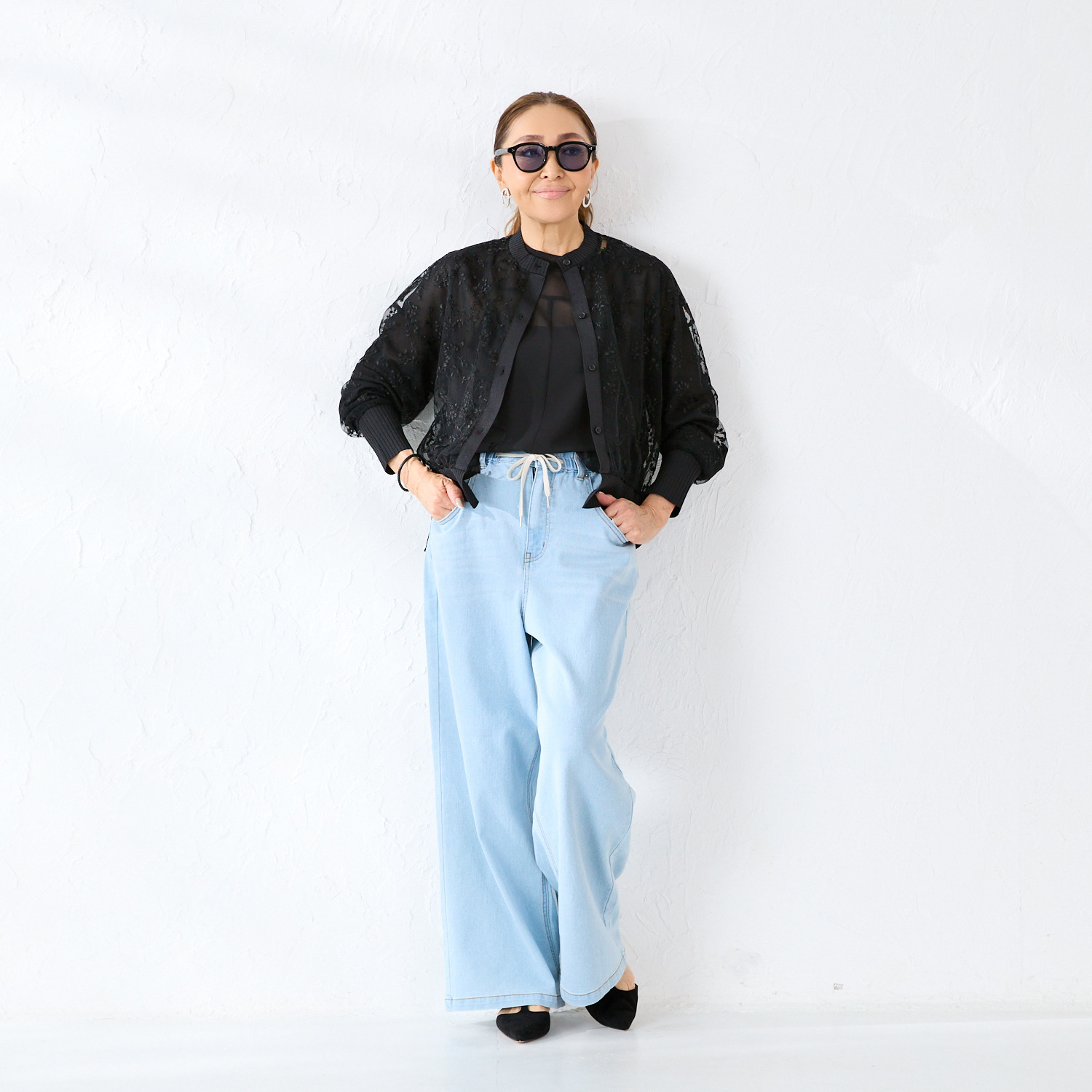 エーエフコンフィ シアーレース カーディガン