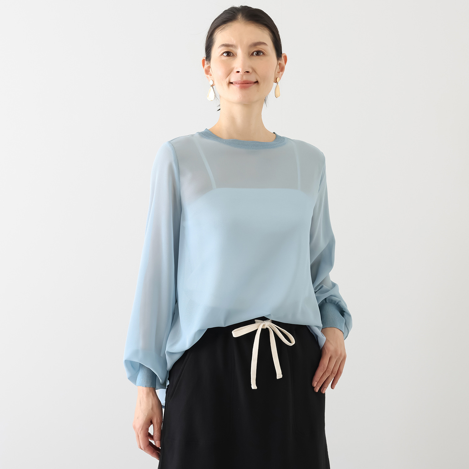 エーエフコンフィ リブアクセント シアープルオーバー