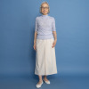 ヤエアジュテ Ｉラインでスタイルアップ サイドタックデザイン ロングスカート
