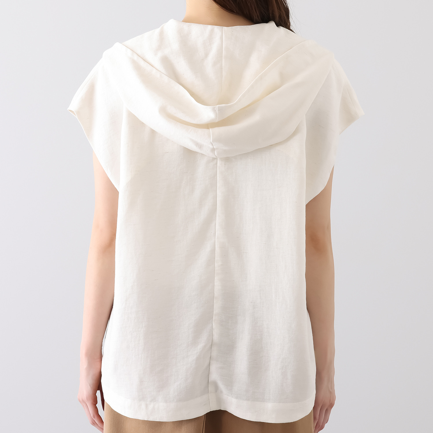 ヤエアジュテ 大人の品格カジュアル フーディーベスト