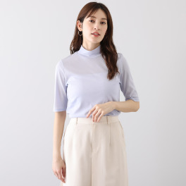 ヤエアジュテ ヤエアジュテ定番 シアーカットソー ハイネックプルオーバー