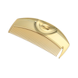 日本の先端技術と職人技 なめらかなくし通りの 艶やか美髪コーム ラブクロム Ｋ２４　ＧＰツキ ＜ゴールド＞
