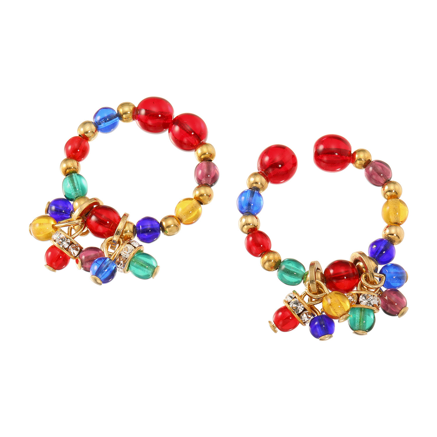 ラグーナ ベネチアンガラス マルチカラー イヤリング