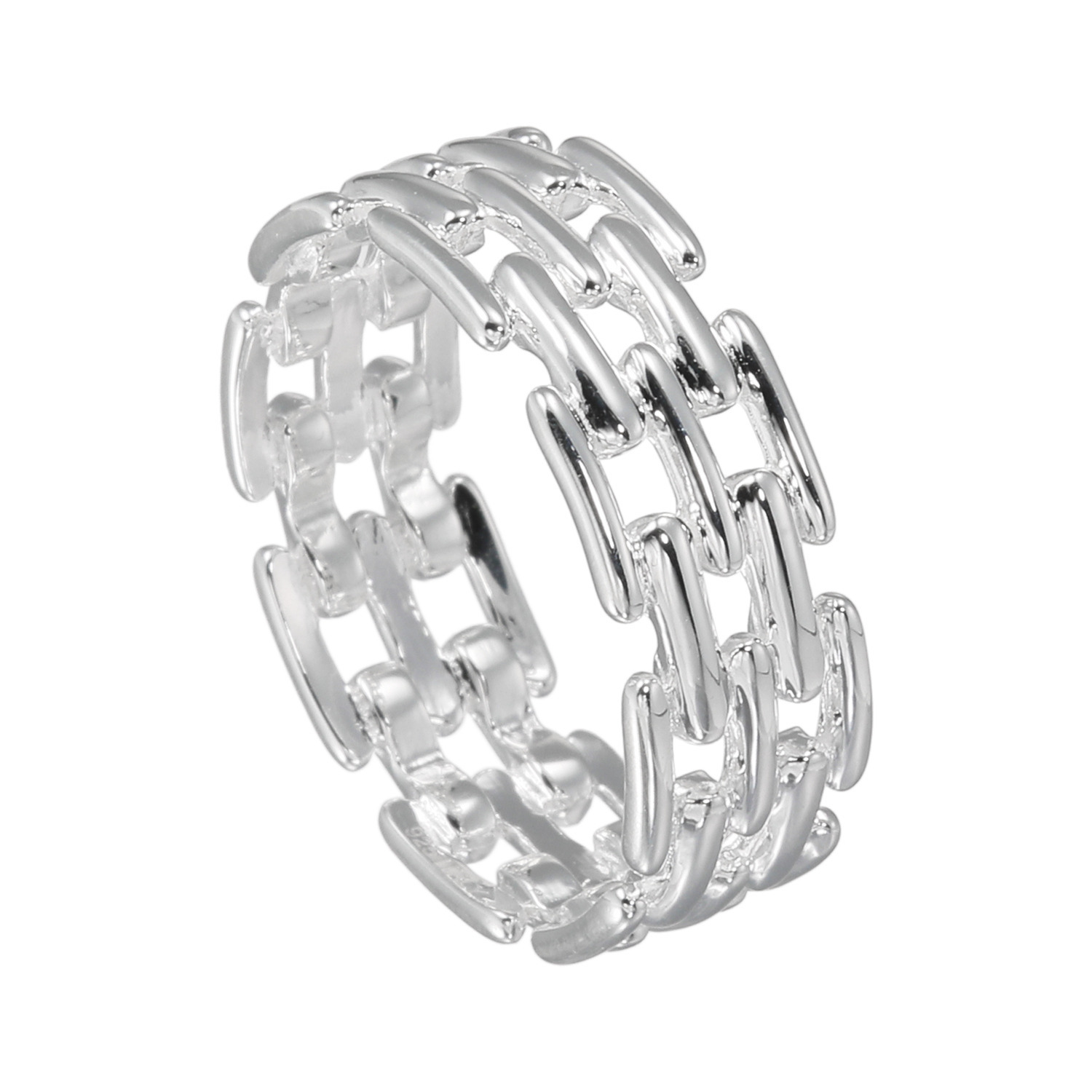 エクセラ イタリアン・シルバー ２層コーティング リンクリング