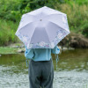 シノワズリーモダン 紫陽花刺しゅう 晴雨兼用 ミニ折りたたみ傘